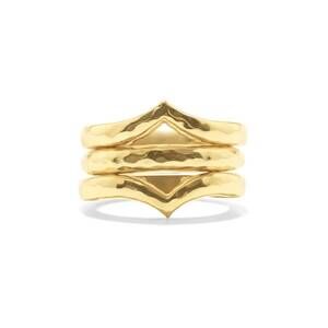 NEW CAPUCINE DE WULF women's cleopatra stacking ring in gold